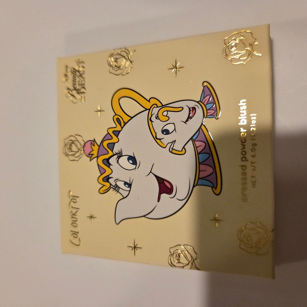 ColourPop Disney Beauty and the Beast Pressed Powder Blush Chip Terracotta Nude